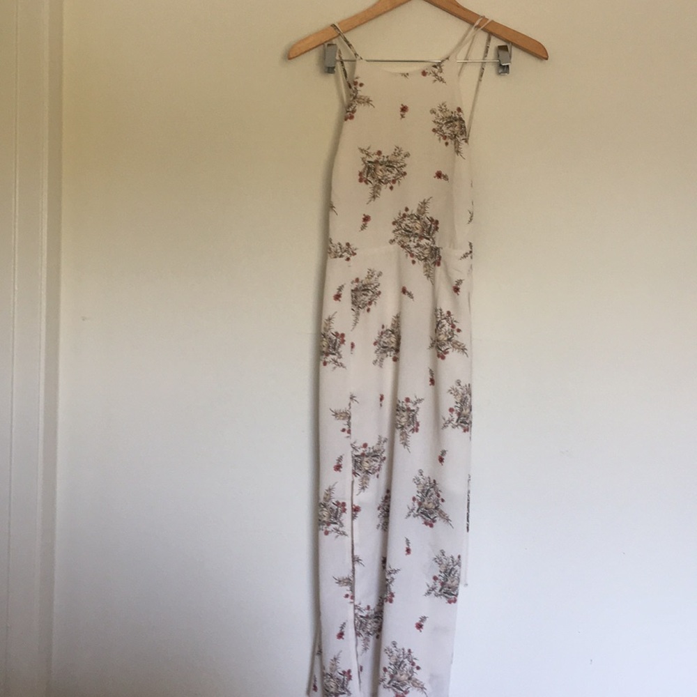 Lush cream floral maxi dress